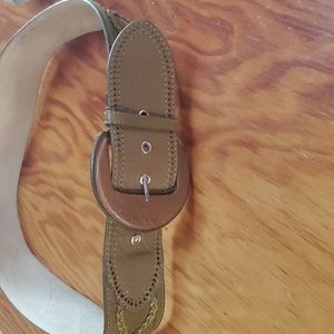 Another Line Inc. Green Leather Braided Belt